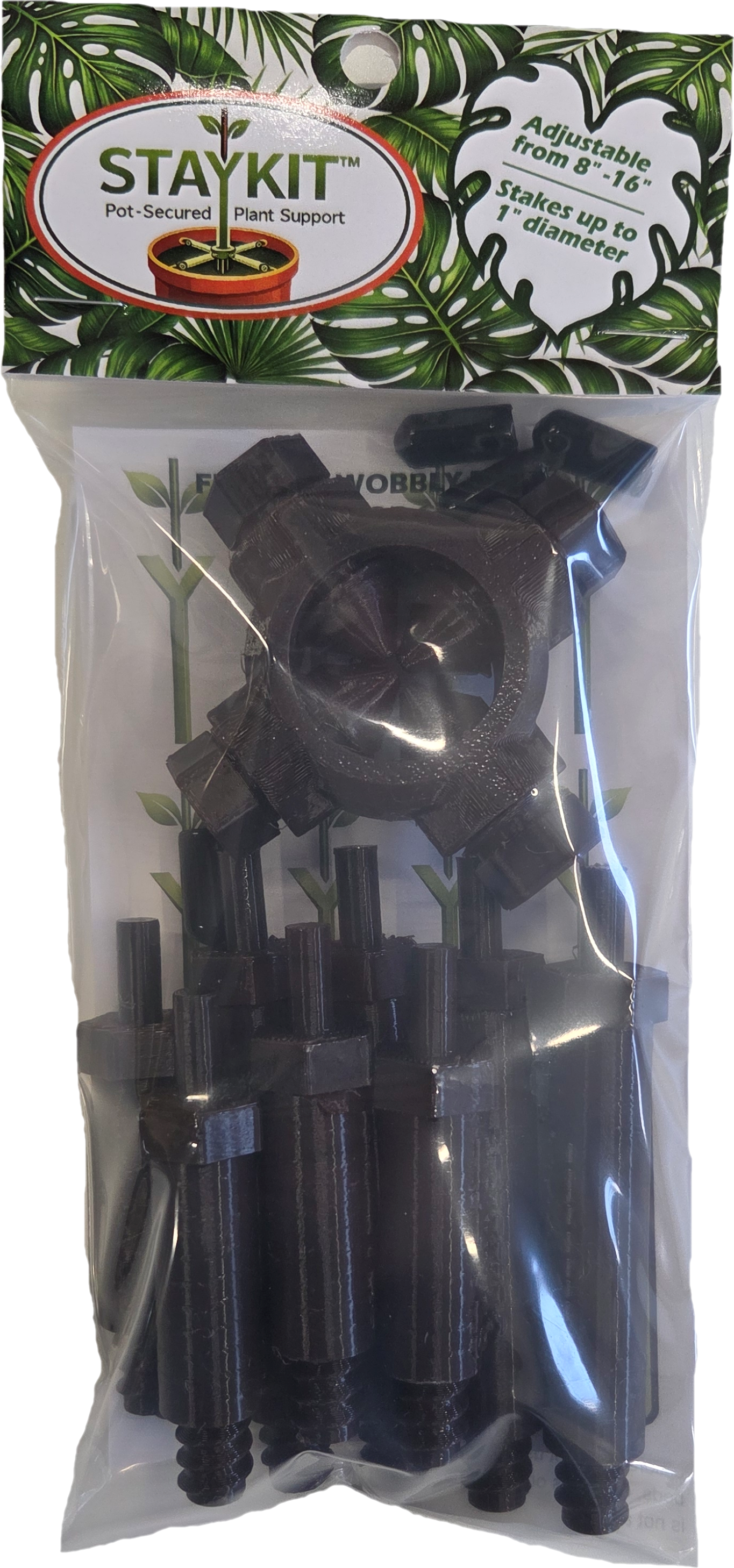 STAYKIT Standard plant stake support- adjusts from 8" to 16" (1 Pack)