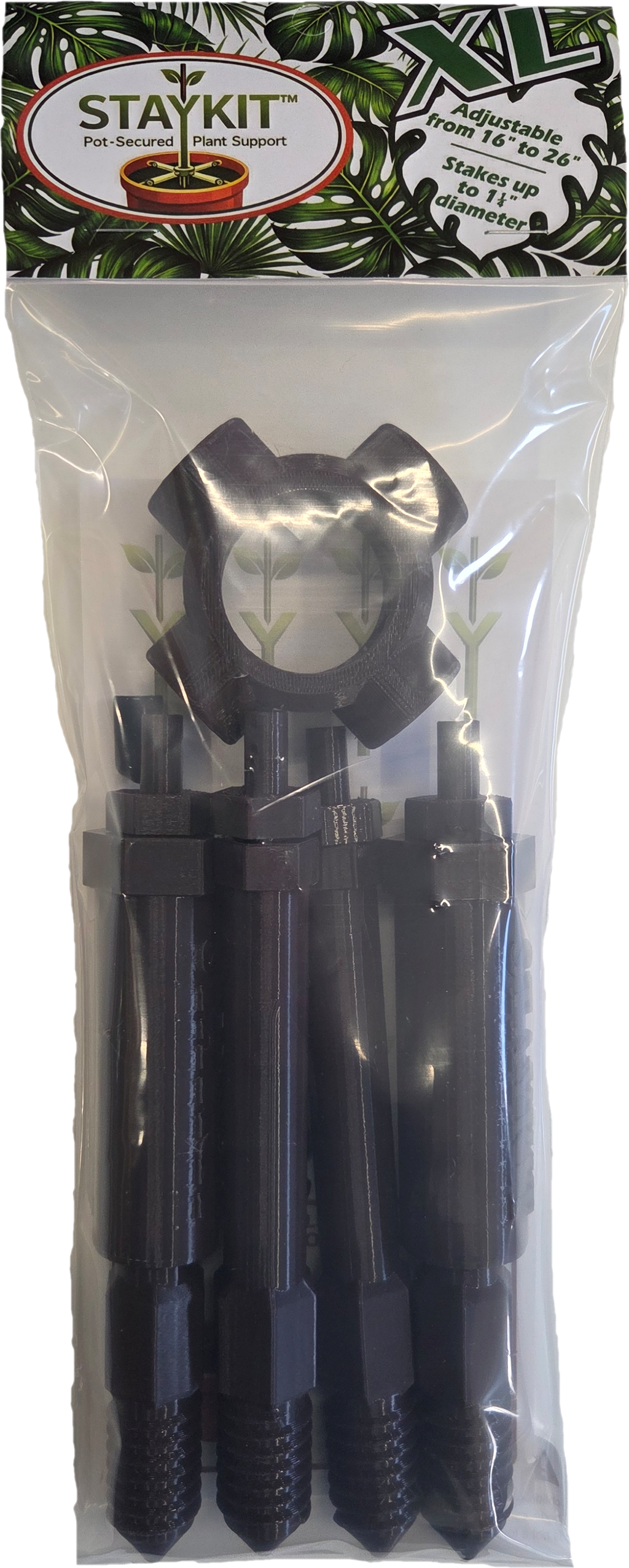 STAYKIT XL plant stake support adjusts from 16" to 24" (1 pack)