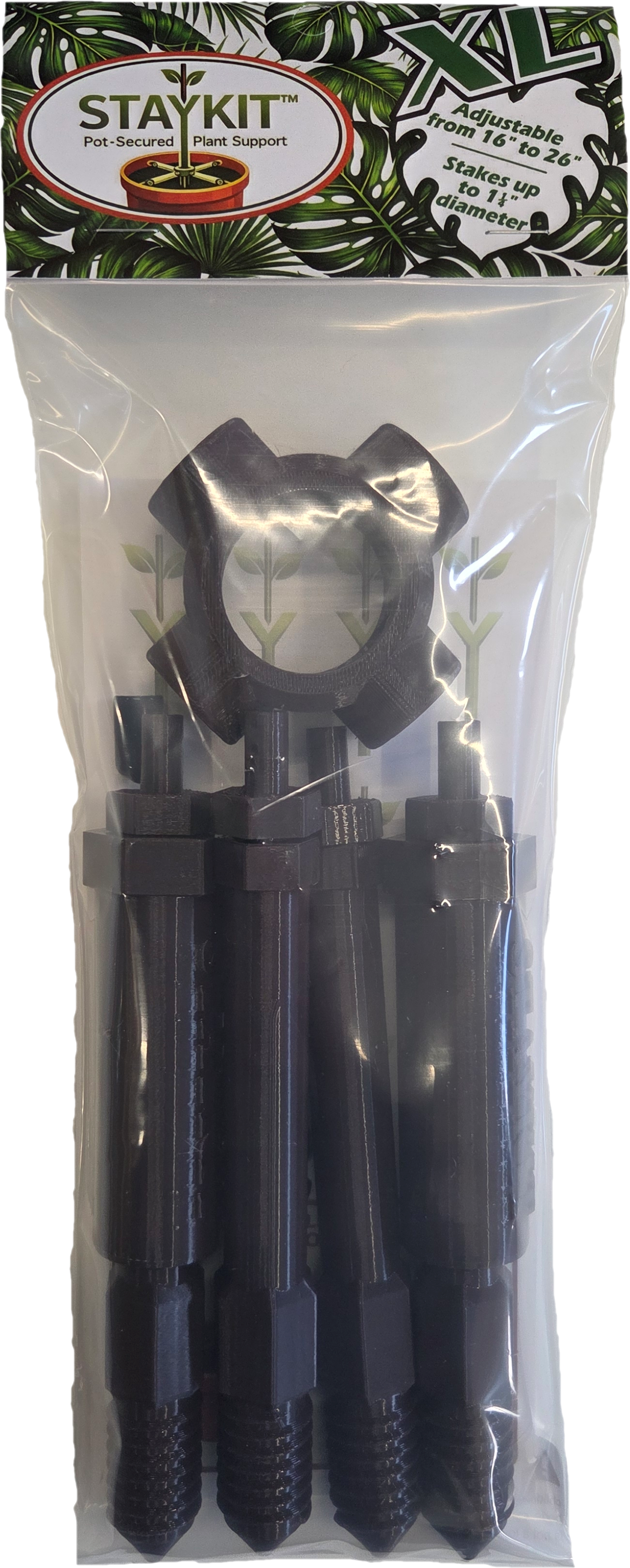 STAYKIT XL plant stake support adjusts from 16" to 24" (1 pack)